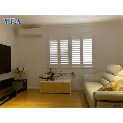 Hinged White Plantation Aluminum Living Room Window Shutters