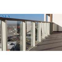 Aluminum 15mm Side Mounting Glass Balustrade Balcony