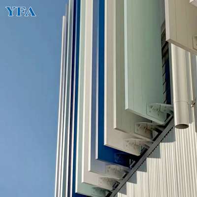 External Rainproof Louvers Vertical Aluminum