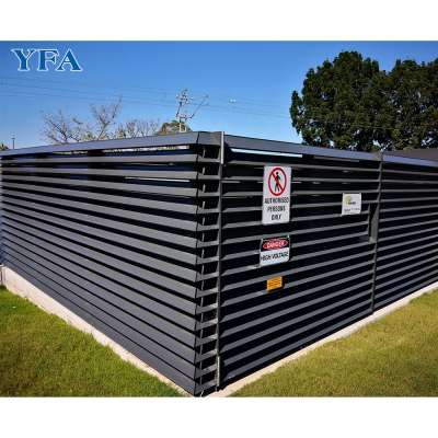 Modern Protection Garden Outdoor Black Decorative Metal Used Powder Coated Louver Whole Privacy Fence Aluminium Screen Slats