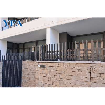 Rectangular Post Balustrade Aluminum Balcony Railing