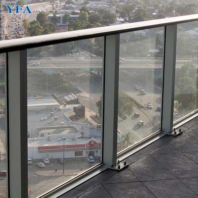 Balcony Aluminum Temper Glass Deck Railing Uk