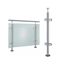 stainless steel 316 glass balustrade post with railing