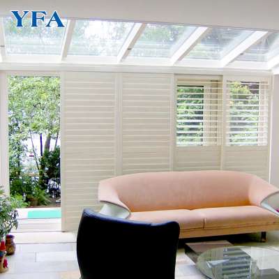 Sliding Aluminum Plantation Shutter Sliding Door