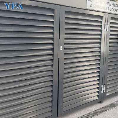 Customized Horizontal Garden Louvered Fencing Fence Panels Aluminium Slat Screen Gates