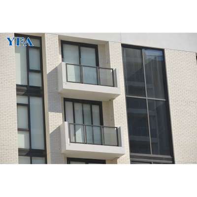 Residential Aluminum 1.8M Fiber Terrace Glass Fence